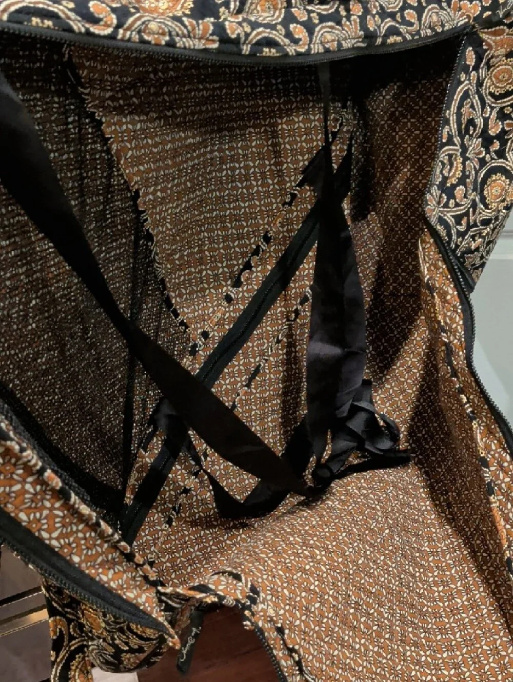 Vera Bradley Garment Bag in Black and Copper